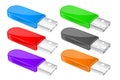 USB flash drive. Colored memory sticks Royalty Free Stock Photo