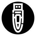 Usb flash drive data storage technology icon Royalty Free Stock Photo