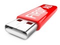 Usb flash drive and first aid sign