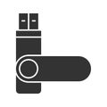 USB flash drive glyph icon Royalty Free Stock Photo