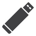 Usb flash drive glyph icon, web and mobile, memory Royalty Free Stock Photo