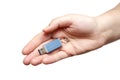 USB Flash Drive in hand Royalty Free Stock Photo