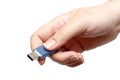 USB Flash Drive in hand Royalty Free Stock Photo