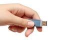 USB Flash Drive in hand Royalty Free Stock Photo