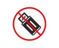 USB flash drive icon. Memory stick sign. Vector