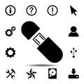 usb flash drive icon. Simple glyph vector element of web, minimalistic icons set for UI and UX, website or mobile application Royalty Free Stock Photo