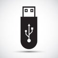 USB Flash Drive Icon Symbol Sign Isolate on White Background,Vector Illustration Royalty Free Stock Photo