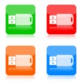 USB flash drive icons Royalty Free Stock Photo