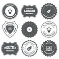 Usb flash drive icons. Notebook or Laptop pc Royalty Free Stock Photo