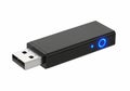 Usb flash drive with illuminated status light for data storage and transfer Royalty Free Stock Photo
