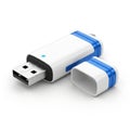 Usb flash drive with integrated card reader for easy data transfer Royalty Free Stock Photo