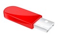 USB flash drive. Red memory stick Royalty Free Stock Photo