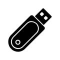 USB Flash Drive Solid Icon for Backup Tool Royalty Free Stock Photo