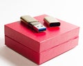 USB Flash Drive on white background Royalty Free Stock Photo
