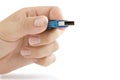 Usb flash in the hand Royalty Free Stock Photo