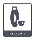 usb flash icon in trendy design style. usb flash icon isolated on white background. usb flash vector icon simple and modern flat Royalty Free Stock Photo