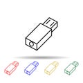 USB flash storage multi color style icon. Simple thin line, outline vector of computer parts icons for ui and ux, website or Royalty Free Stock Photo