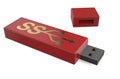 USB flashes drive ss 3.0 red Royalty Free Stock Photo