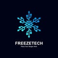 USB freeze tech logo vector icon Royalty Free Stock Photo