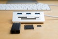 Usb 3.0 hub, universal memory card extender Royalty Free Stock Photo