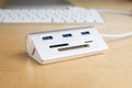 Usb 3.0 hub, universal memory card extender Royalty Free Stock Photo