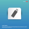 Usb Icon - Blue Sticker button Royalty Free Stock Photo