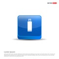 Usb icon. - 3d Blue Button Royalty Free Stock Photo