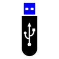 Usb Icon in Dualtone Style Royalty Free Stock Photo
