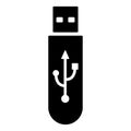 Usb Icon in Dualtone Style Royalty Free Stock Photo