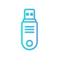 Usb icon in gradient style about multimedia for any projects Royalty Free Stock Photo