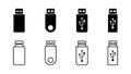 Usb icon . Flash disk icon vector Royalty Free Stock Photo
