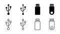 Usb icon . Flash disk icon vector Royalty Free Stock Photo