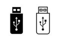 Usb icon . Flash disk icon vector Royalty Free Stock Photo