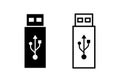 Usb icon . Flash disk icon vector Royalty Free Stock Photo