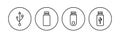 Usb icon . Flash disk icon vector Royalty Free Stock Photo