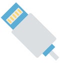 USB Isolated Color Vector icon that can be easily modified or edit Royalty Free Stock Photo