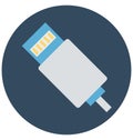 USB Isolated Color Vector icon that can be easily modified or edit Royalty Free Stock Photo