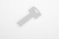 USB Key silver Flash Drive Stick Memory on white desk background