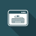 Usb keyboard application - Vector flat minimal icon