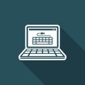 Usb keyboard - Vector flat minimal icon