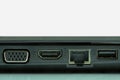 USB 3.0, LAN and graphic ports of laptop