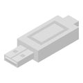 Usb laptop adapter icon, isometric style Royalty Free Stock Photo