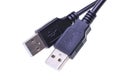 Usb macro cable connection Royalty Free Stock Photo