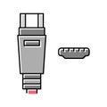 usb mini a color icon vector illustration Royalty Free Stock Photo