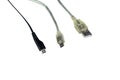 USB, mini-USB and micro-USB connectors isolated on white Royalty Free Stock Photo