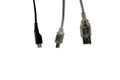 USB, mini-USB and micro-USB connectors isolated on white Royalty Free Stock Photo