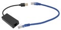 USB network adapter with LAN wire on white