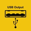 USB output sign Royalty Free Stock Photo