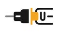 USB Plug Cable Connectivity Icon, vector design Generative AI Royalty Free Stock Photo
