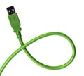 USB Plug and cable including clipping path Royalty Free Stock Photo